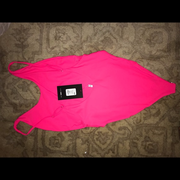 Neon Pink One-Piece Swimsuit - Picture 2 of 3